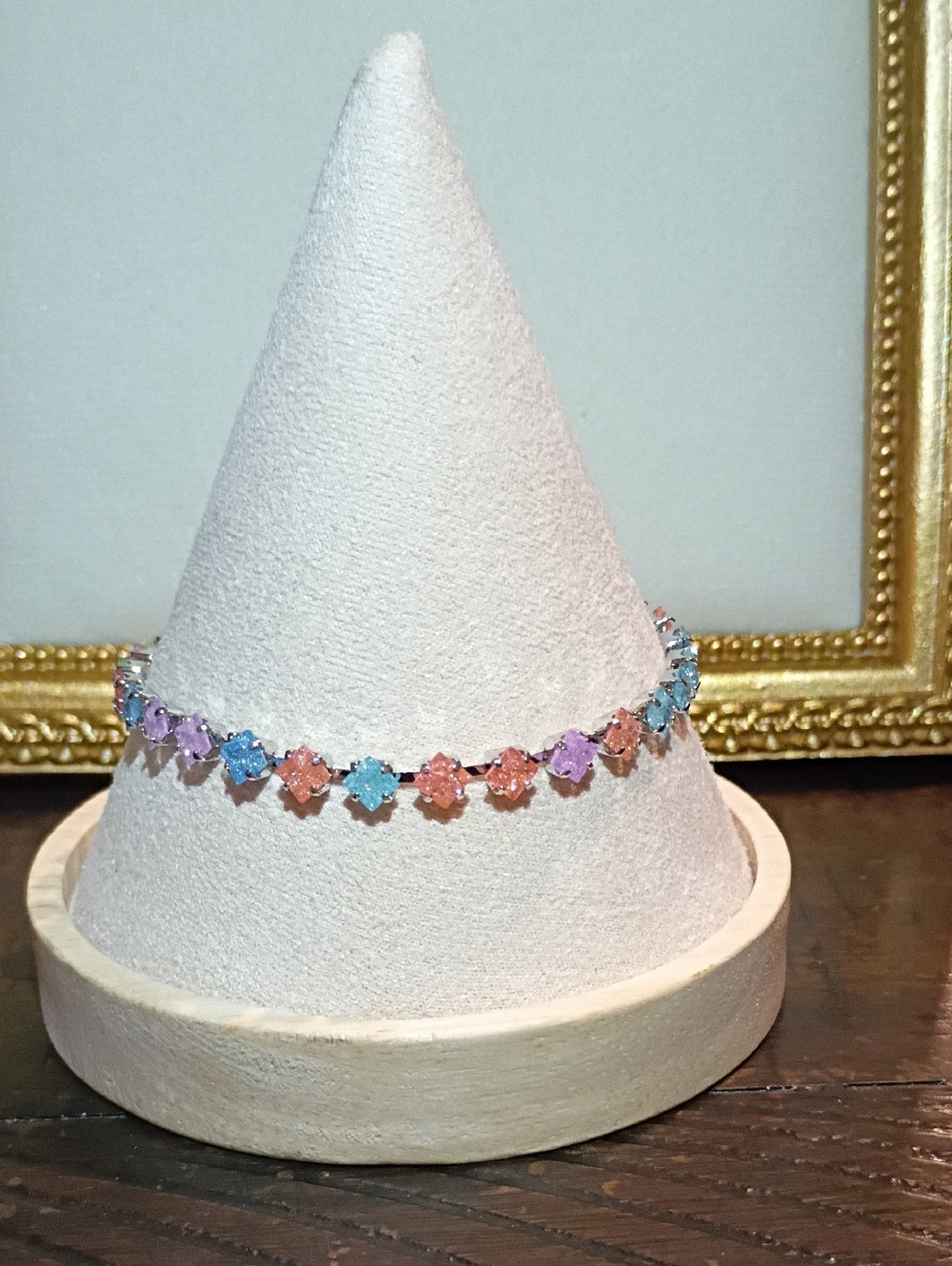 New Multicolor Candy Stones/ Crystal Tennis Bracelet